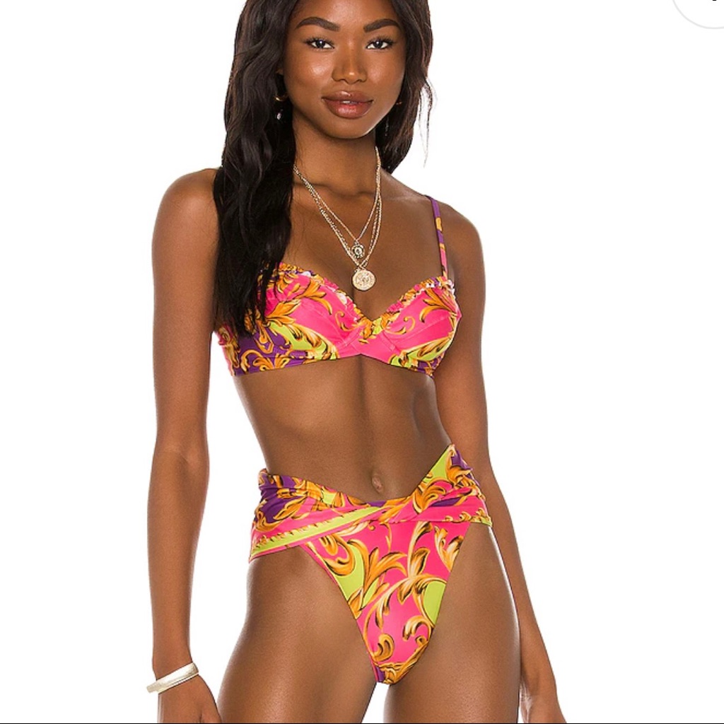 Nwt! Agua Bendita X Revolve High Waisted Bikini Bottom